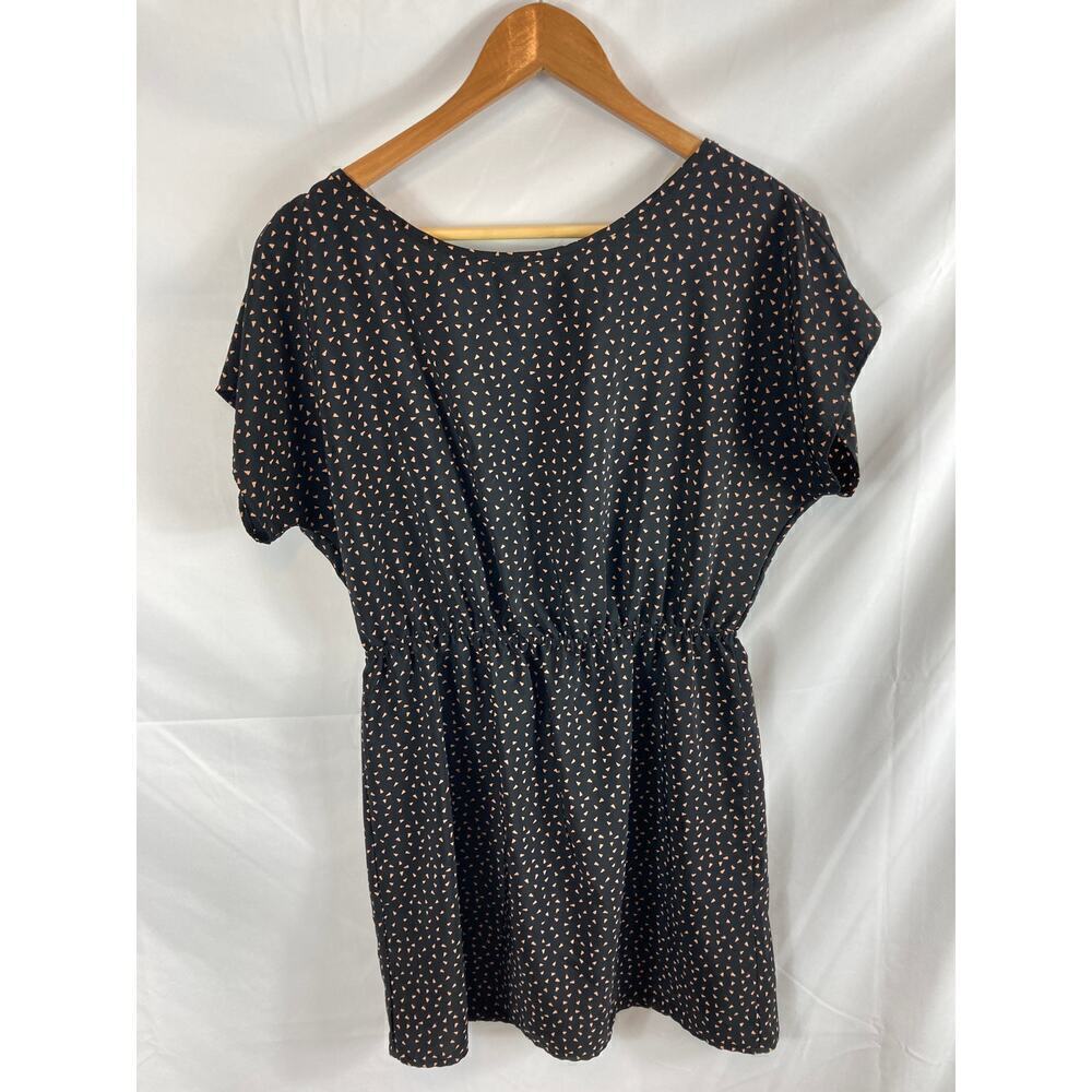Sweet Claire Patterned Cinch Waist Dress Small